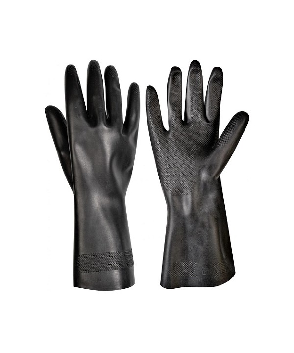 Прочные перчатки из натурального двухслойного черного и коричневого латекса  высокого качества